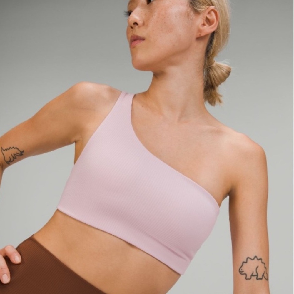 Pink Peony one shoulder sports bra 6